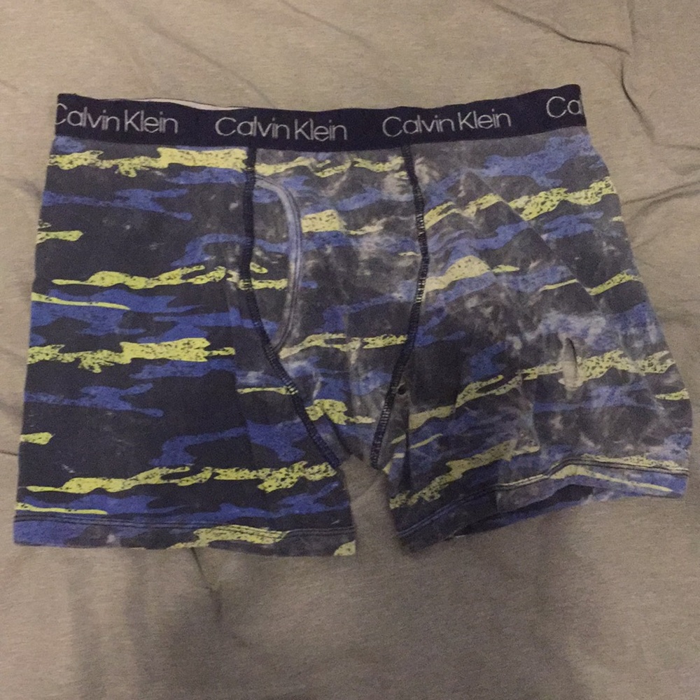 Calvin Klein Boxers Blue and Yellow